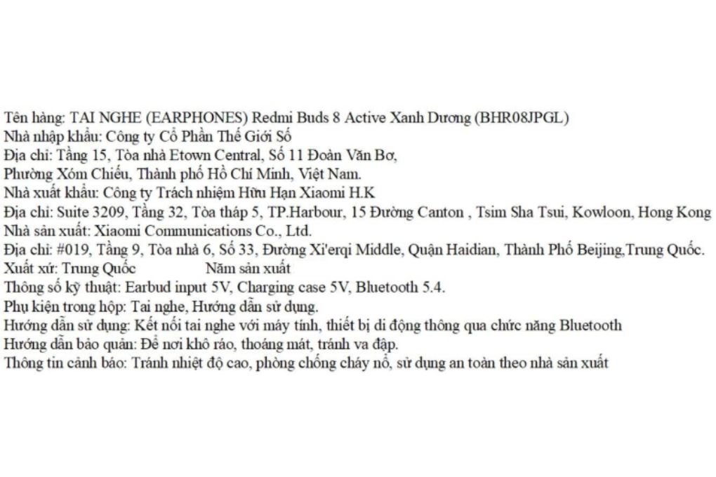 Tai nghe Bluetooth True Wireless Xiaomi Redmi Buds 8 Active - 9