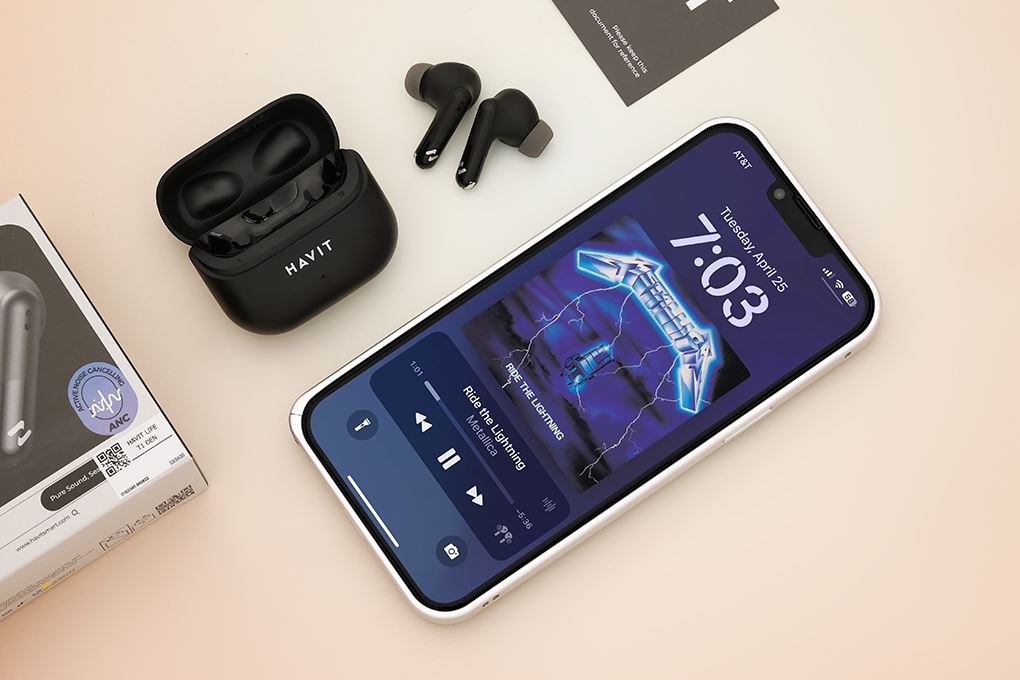 Tai nghe Bluetooth True Wireless Havit LIFE T1 Màu Đen