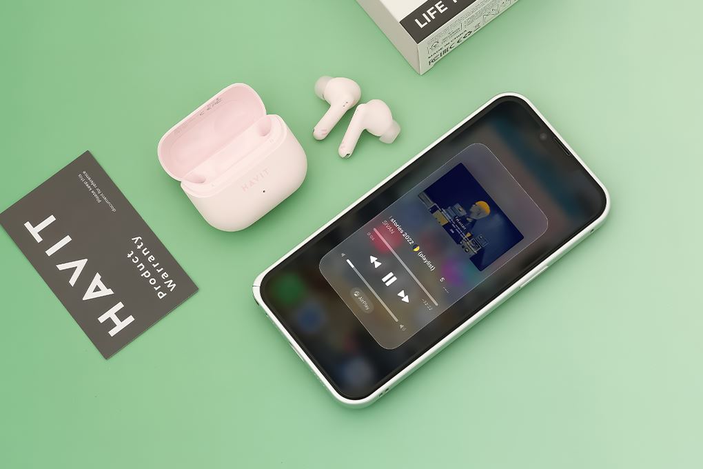 Tai nghe Bluetooth True Wireless Havit LIFE T1 Màu Hồng