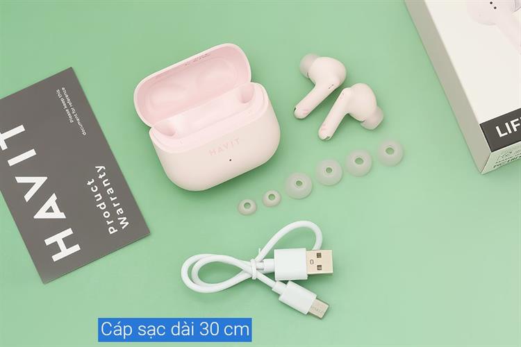 Tai nghe Bluetooth True Wireless Havit LIFE T1 Màu Hồng