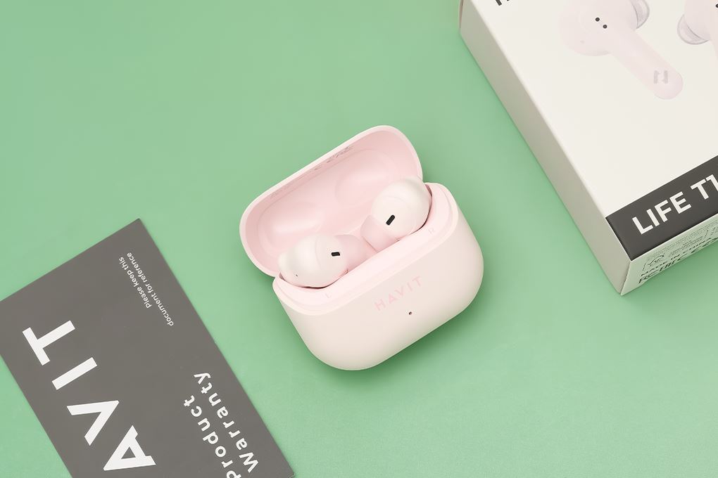 Tai nghe Bluetooth True Wireless Havit LIFE T1 Màu Hồng