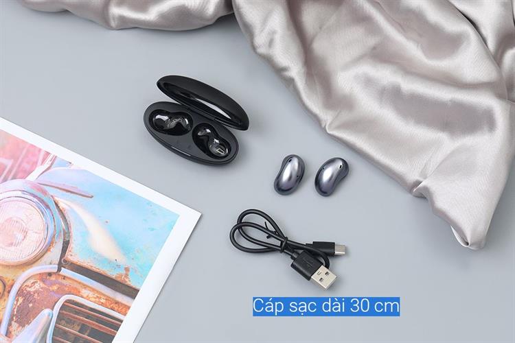 Tai nghe Bluetooth True Wireless Alpha Works AW BEAN300BLK Màu Đen
