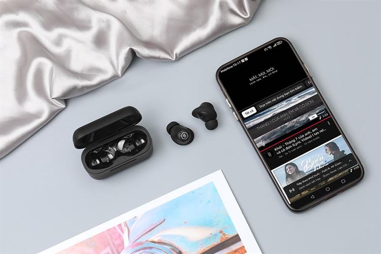Tai nghe Bluetooth True Wireless Alpha Works AW CURVE320BLK Màu Đen