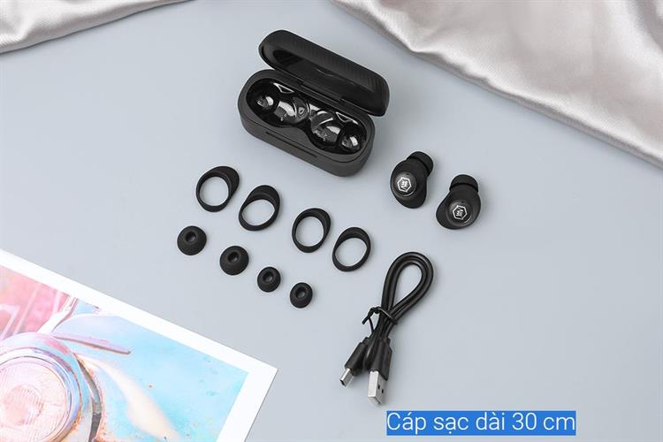 Tai nghe Bluetooth True Wireless Alpha Works AW CURVE320BLK Màu Đen