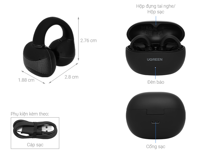 Tai nghe Bluetooth Open-Ear OWS Ugreen HiTune S3 WS209 45785