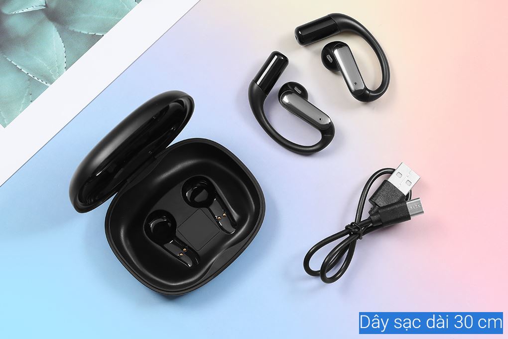Tai nghe Bluetooth Open-Ear OWS Rezo PulseGo 2 Màu Đen