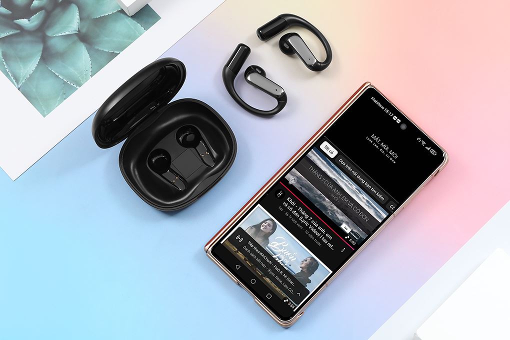 Tai nghe Bluetooth Open-Ear OWS Rezo PulseGo 2 Màu Đen