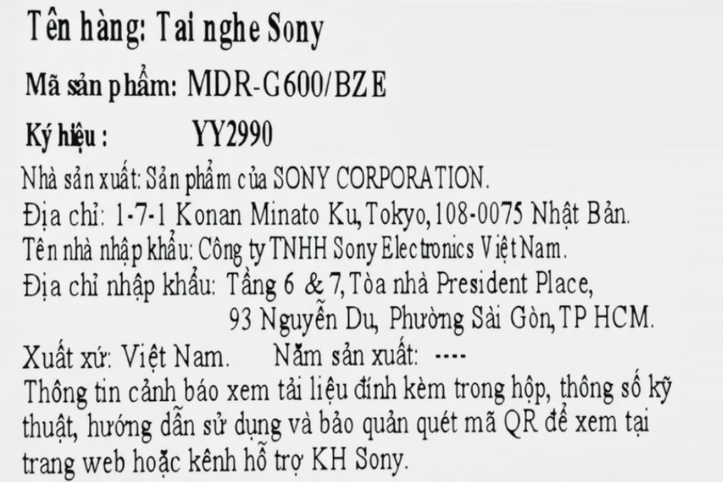 Tai nghe Chụp Tai Gaming Sony INZONE H6 Air MDR-G600/BZE Màu Đen
