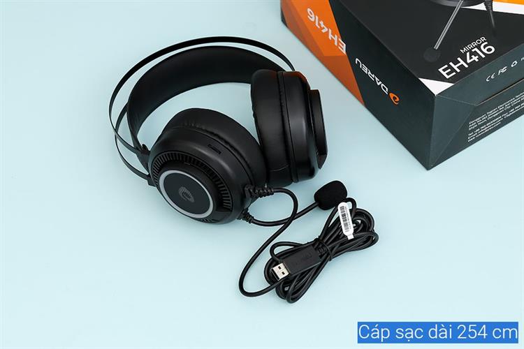Tai nghe Chụp Tai USB DAREU EH416 RGB Màu Đen