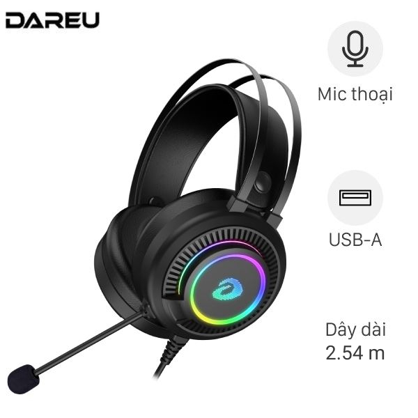 Tai nghe Chụp Tai USB DAREU EH416 RGB