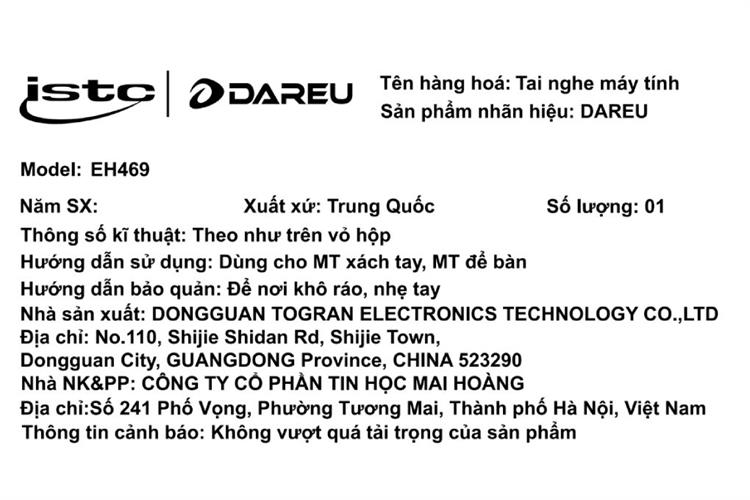 Tai nghe Chụp Tai USB DAREU EH469 RGB Màu Hồng