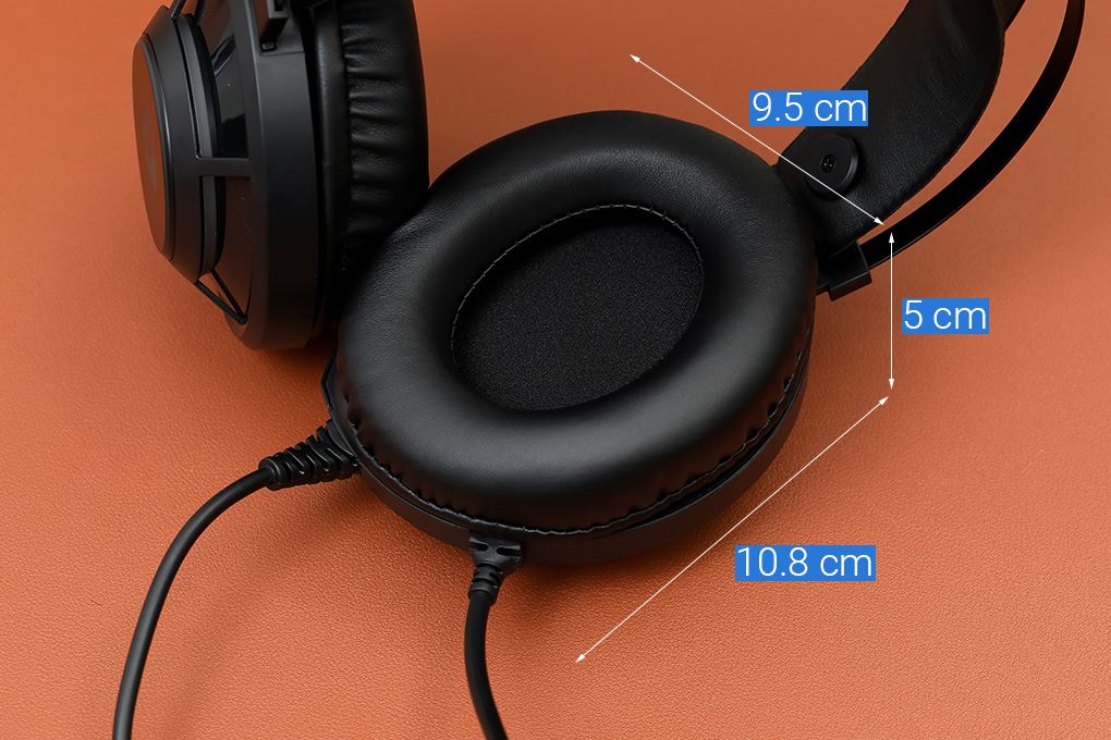 Tai nghe Chụp Tai USB DAREU EH469 RGB Màu Đen