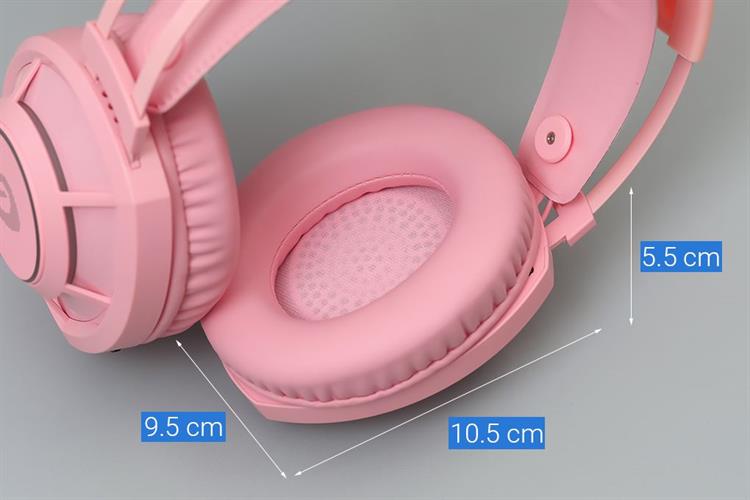 Tai nghe Chụp Tai USB DAREU EH469 RGB Màu Hồng