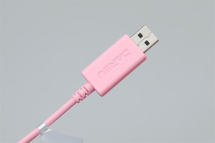 Tai nghe Chụp Tai USB DAREU EH469 RGB Màu Hồng