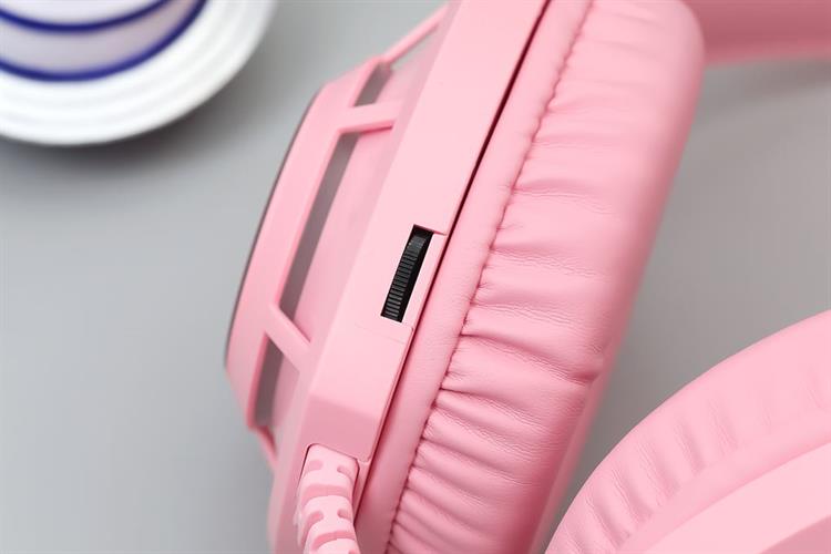 Tai nghe Chụp Tai USB DAREU EH469 RGB Màu Hồng