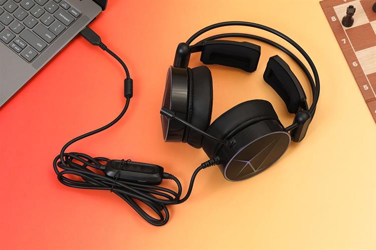 Tai nghe Chụp Tai USB DAREU EH722X PRO Màu Đen
