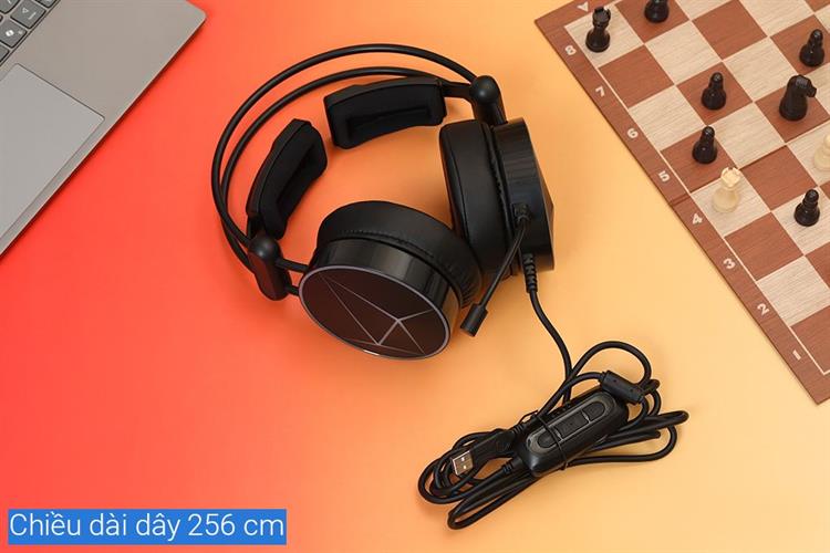 Tai nghe Chụp Tai USB DAREU EH722X PRO Màu Đen