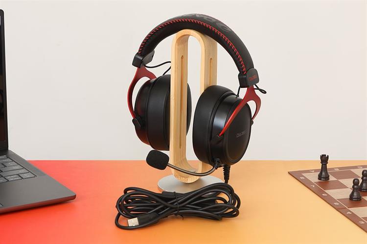 Tai nghe Chụp Tai USB DAREU EH925L Màu Đen - Đỏ