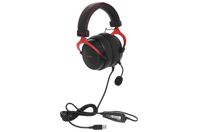 Tai nghe Chụp Tai USB DAREU EH925L Màu Đen - Đỏ