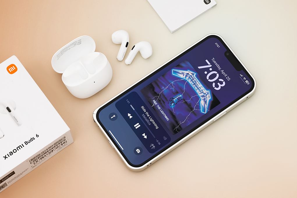 Tai nghe Bluetooth True Wireless Xiaomi Buds 6 Màu Trắng
