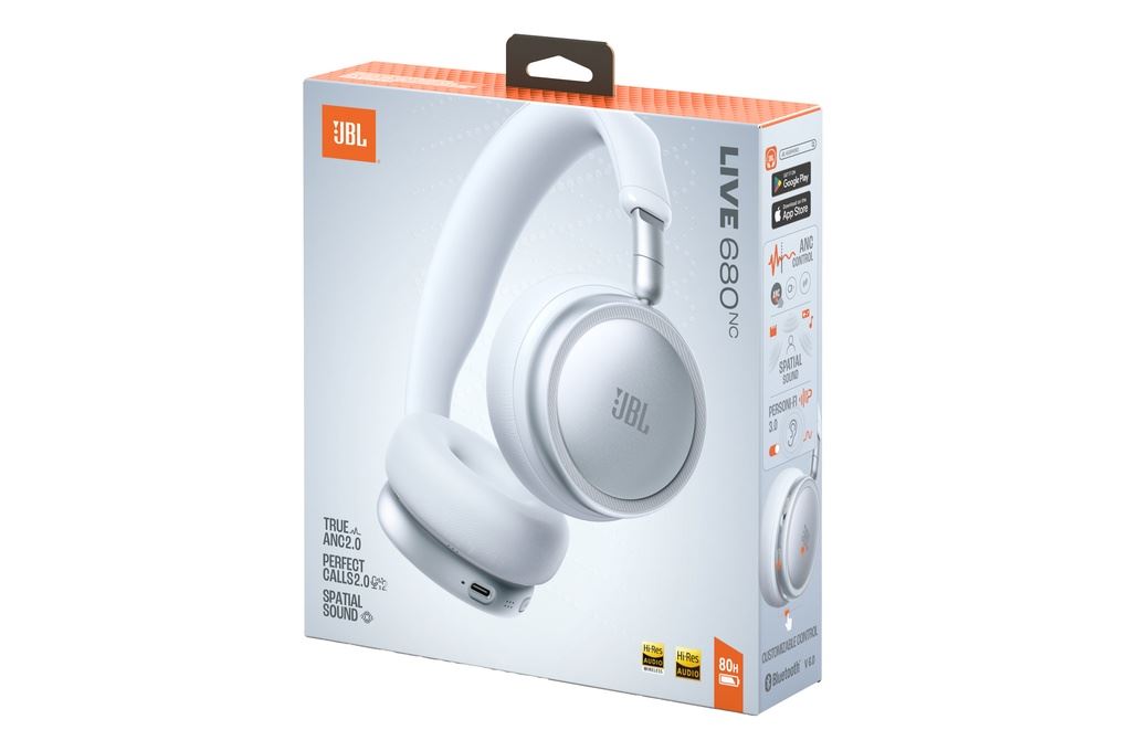 Tai nghe Bluetooth Chụp Tai JBL Live 680NC Màu Trắng