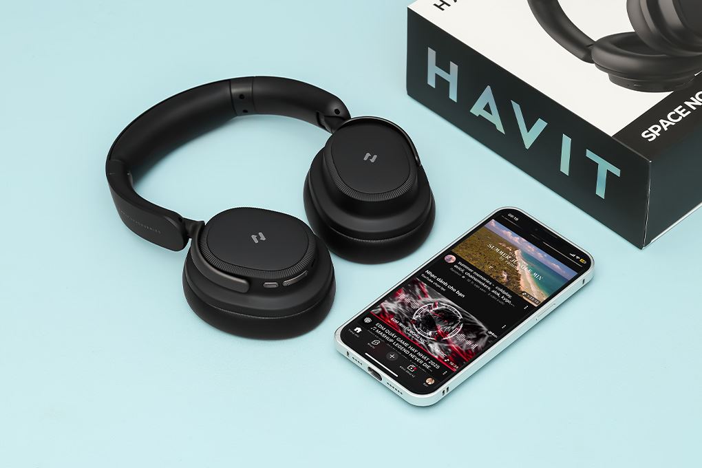 Tai nghe Bluetooth Chụp Tai Havit Space NC01H Màu Đen