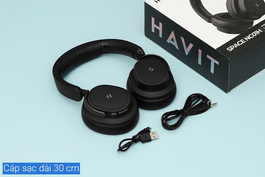Tai nghe Bluetooth Chụp Tai Havit Space NC01H Màu Đen