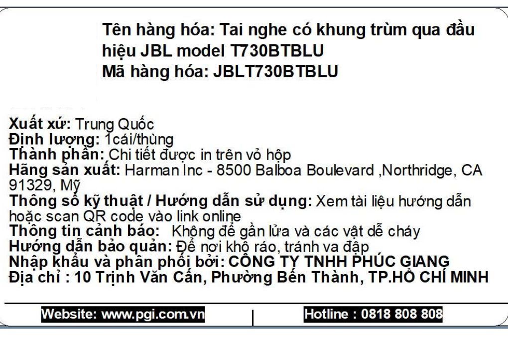 Tai nghe Bluetooth Chụp Tai JBL Tune 730BT Màu Xanh Dương