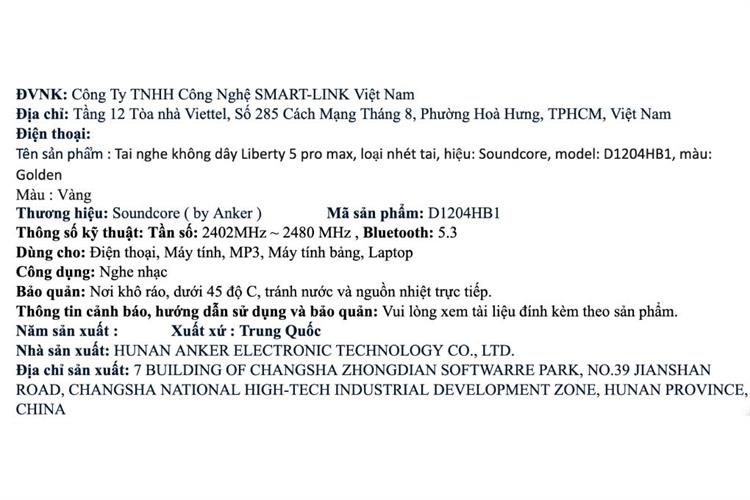 Chi tiết tính năng Tai nghe Bluetooth True Wireless Soundcore Liberty 5 Pro Max D1204
