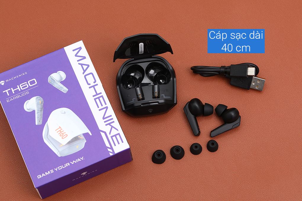 Tai nghe Bluetooth True Wireless Machenike TH60 Màu Đen