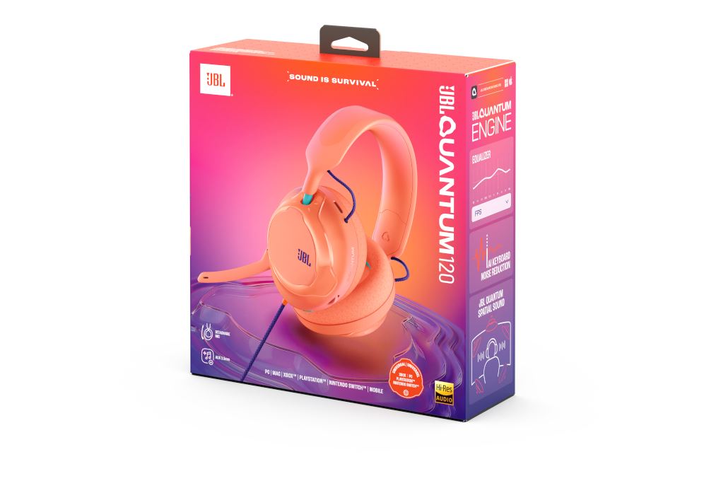 Tai nghe Chụp Tai Gaming JBL Quantum QTUM120 Màu Cam
