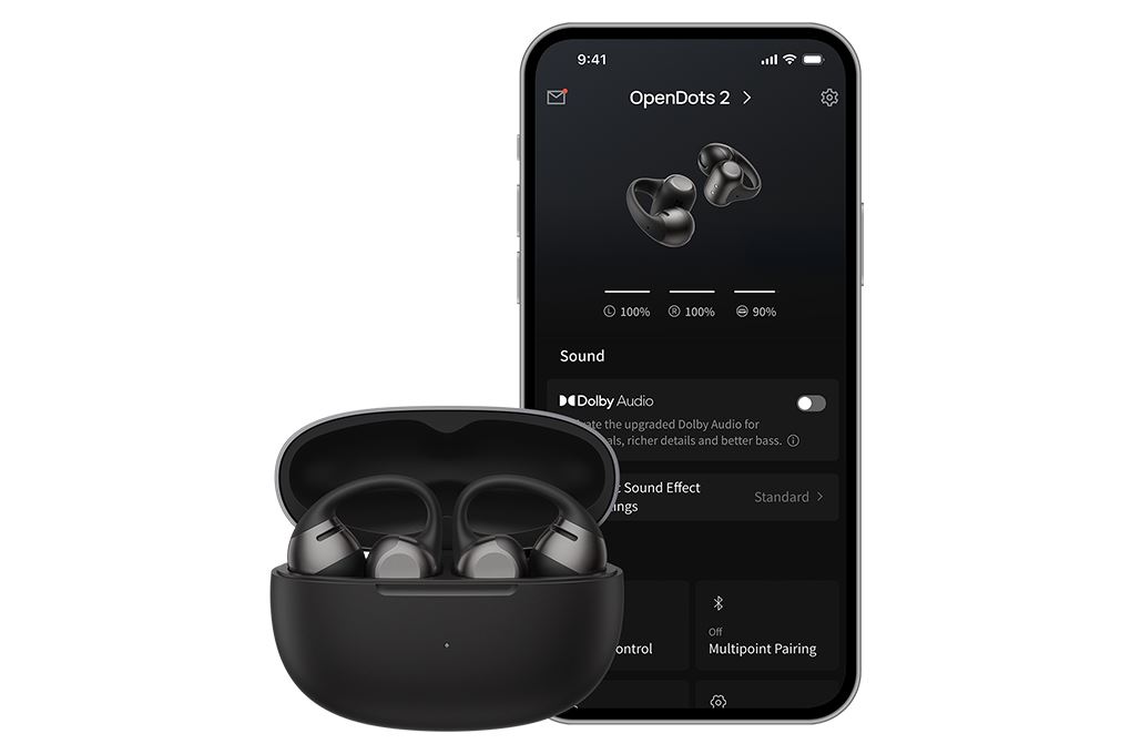 Tai nghe Bluetooth Open-Ear OWS Shokz OPENDOTS 2 E320 Màu Đen