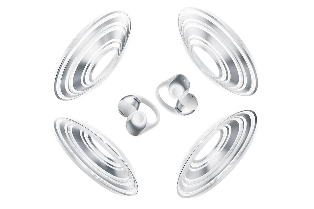 Tai nghe Bluetooth Open-Ear OWS Shokz OPENDOTS 2 E320 Màu Xám