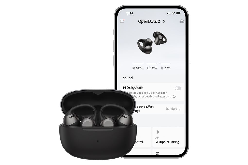 Tai nghe Bluetooth Open-Ear OWS Shokz OPENDOTS 2 E320 Màu Đen