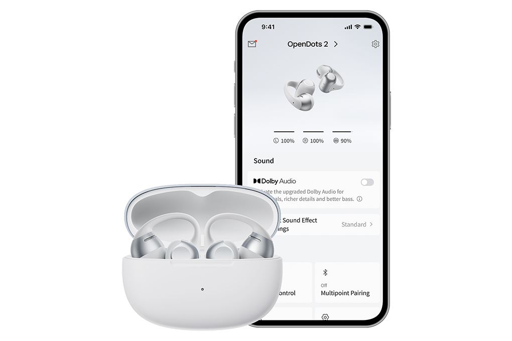 Tai nghe Bluetooth Open-Ear OWS Shokz OPENDOTS 2 E320 Màu Xám