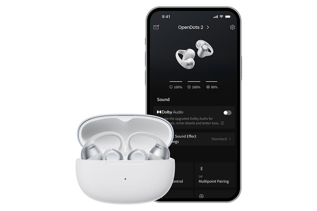 Tai nghe Bluetooth Open-Ear OWS Shokz OPENDOTS 2 E320 Màu Xám