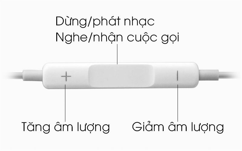 Phím bấm tiện lợi - Tai nghe Có Dây Apple MMTN2