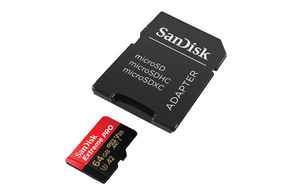 Thẻ nhớ Sandisk MicroSD 64GB Extreme Pro class 10_U3 Màu Đen - Đỏ