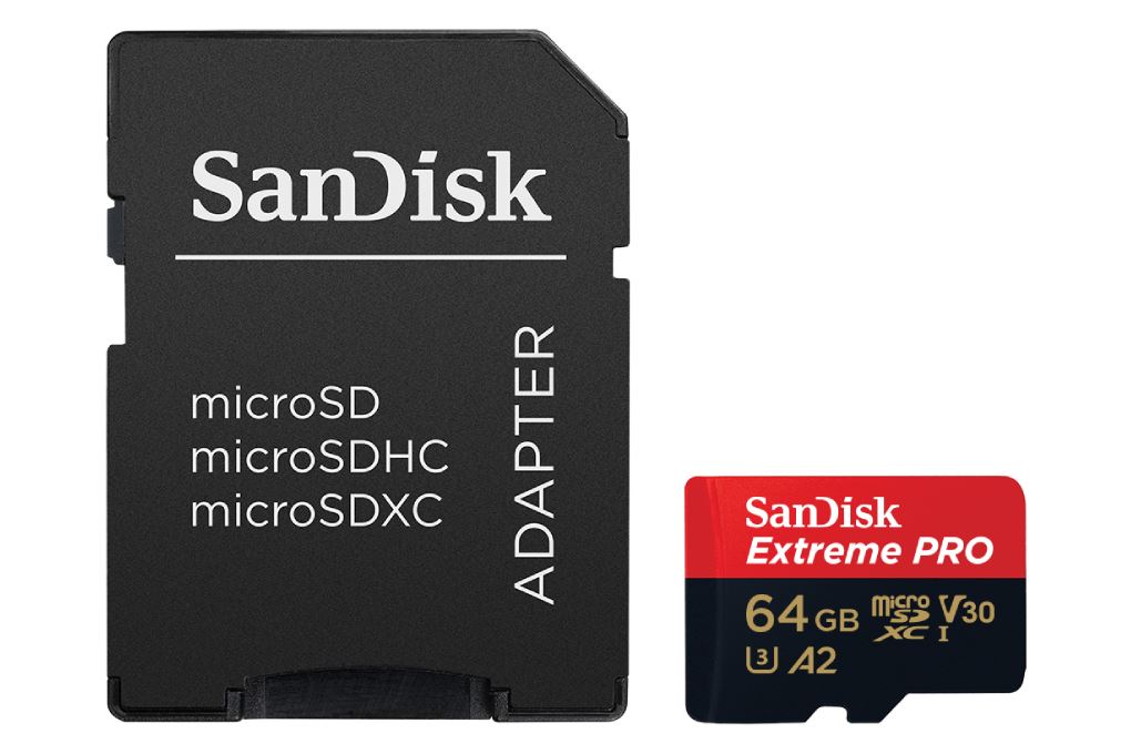 Thẻ nhớ Sandisk MicroSD 64GB Extreme Pro class 10_U3 Màu Đen - Đỏ