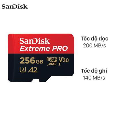 Thẻ nhớ Sandisk MicroSD 256GB Extreme Pro class 10_U3