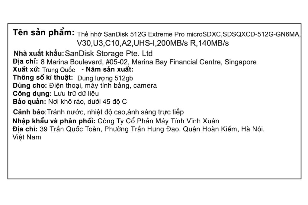 Thẻ nhớ Sandisk MicroSD 512GB Extreme Pro class 10_U3 - 5