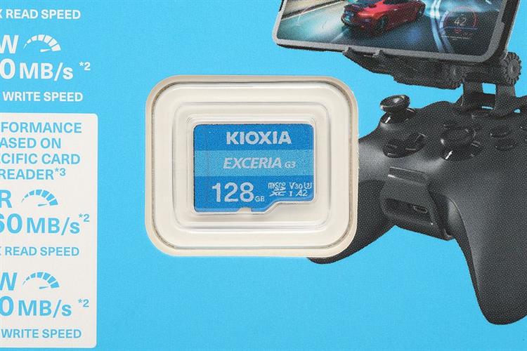 Thẻ nhớ Kioxia MicroSD G3 128GB Class 10_U3 Màu Đen - xanh dương