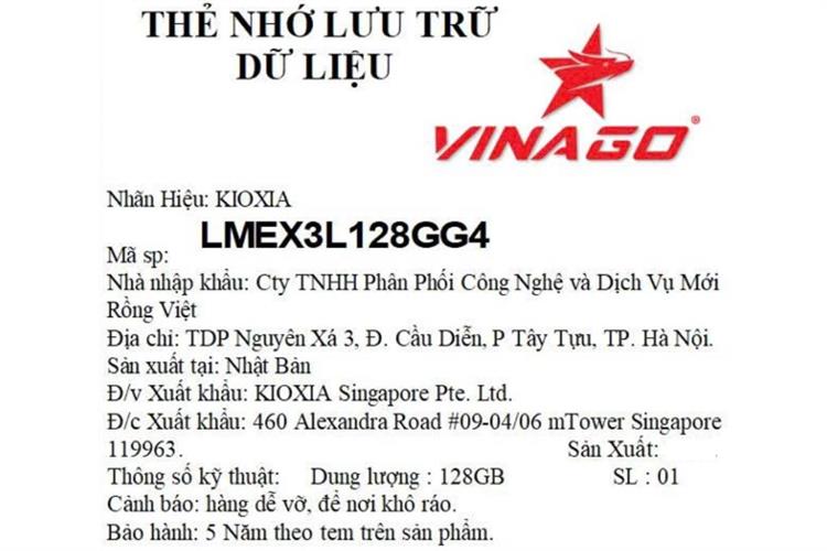 Thẻ nhớ Kioxia MicroSD G3 128GB Class 10_U3 Màu Đen - xanh dương