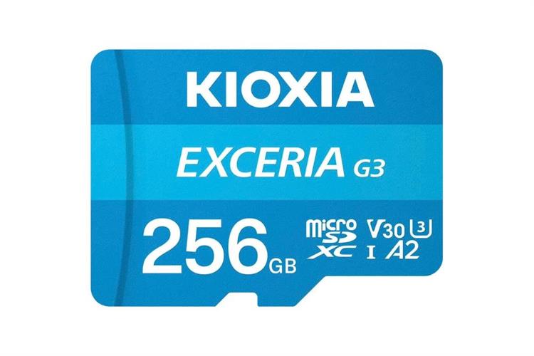 Thẻ nhớ Kioxia MicroSD G3 256GB Class 10_U3 Màu Đen - xanh dương