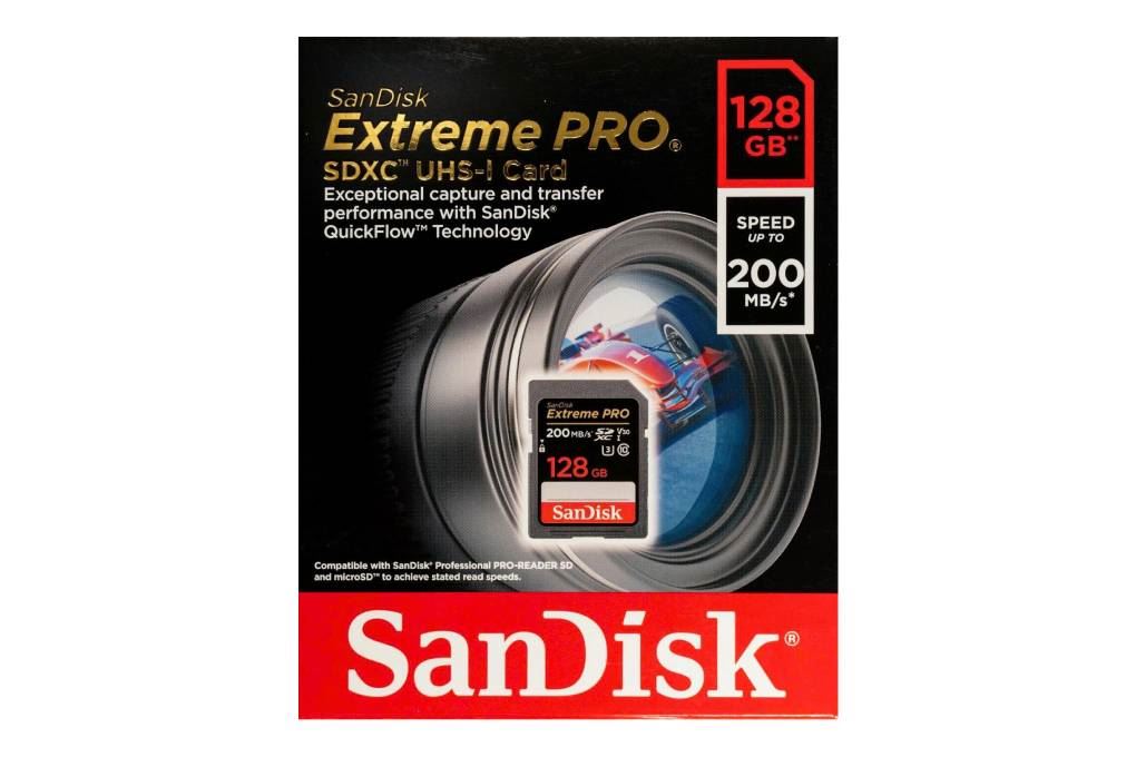 Thẻ nhớ Sandisk SDHC 128GB Extreme Pro class 10_U3 Màu Đen - Đỏ