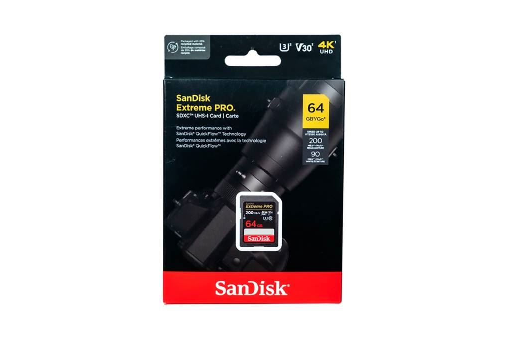 Thẻ nhớ Sandisk SDHC 64GB Extreme Pro class 10_U3 Màu Đen - Đỏ