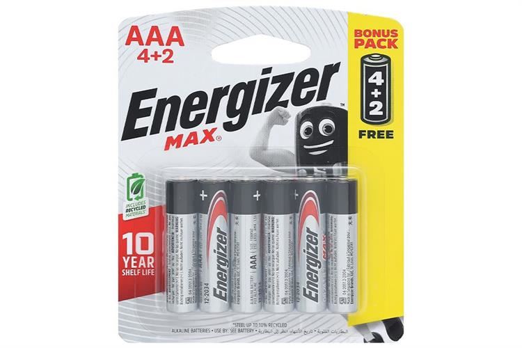 Pin AAA 6 viên Energizer Max E92BP4+2