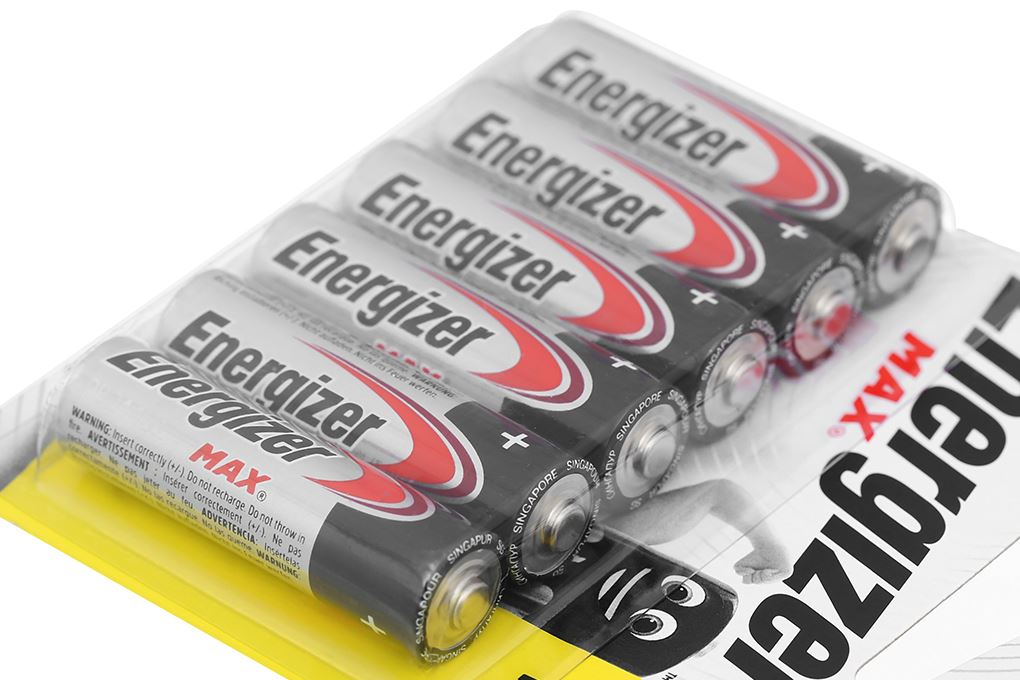 Pin AA 6 viên Energizer Max E91BP4+2 Màu Đen - Đỏ
