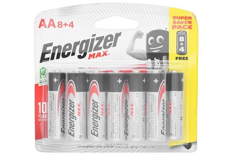 Pin AA 12 viên Energizer Max E91BP8+4