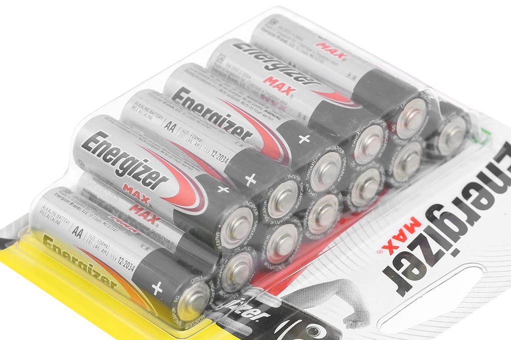 Pin AA 12 viên Energizer Max E91BP8+4 Màu Đen - Đỏ